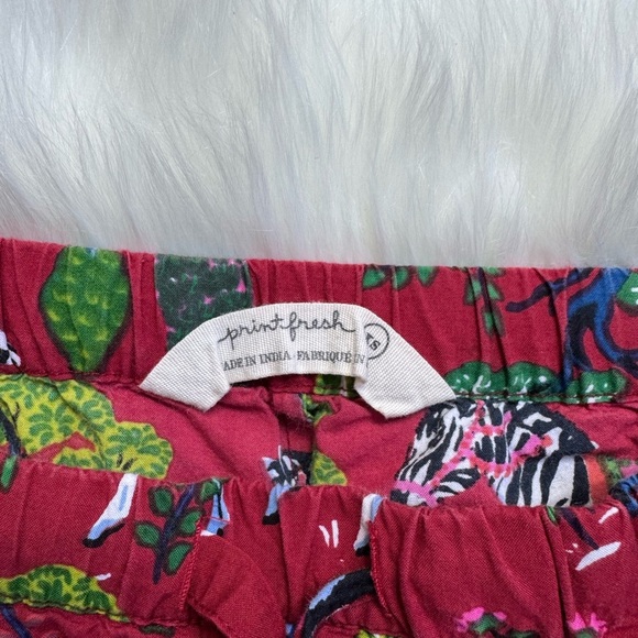 Print Fresh Antelope Forest Pajama Bottoms Pants Ruby Zebra Long XS - Picture 2 of 3